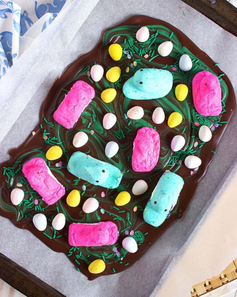 Peeps Chocolate Bark