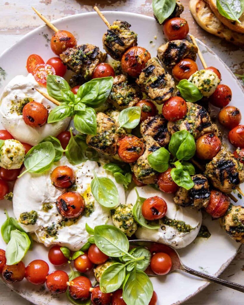 Pesto Chicken Skewers