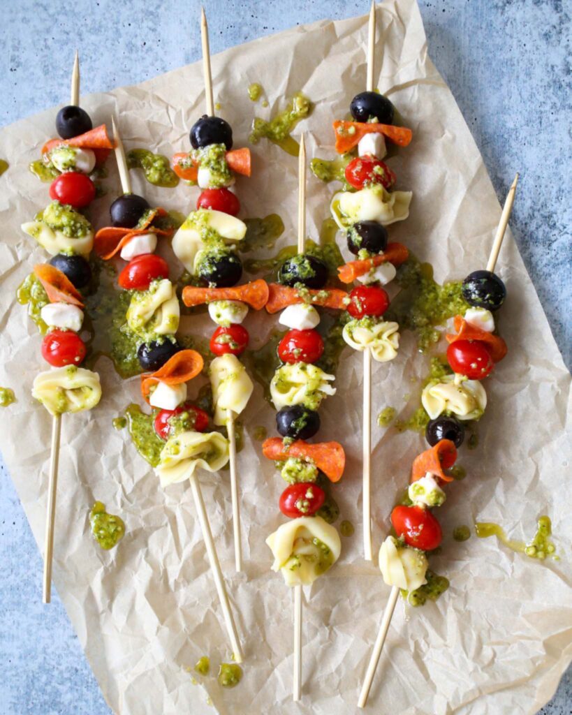 Pesto Tortellini Skewers