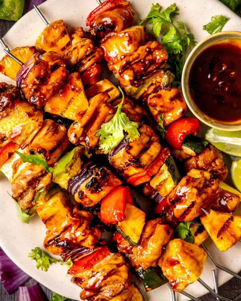 Pineapple Teriyaki Chicken Skewers
