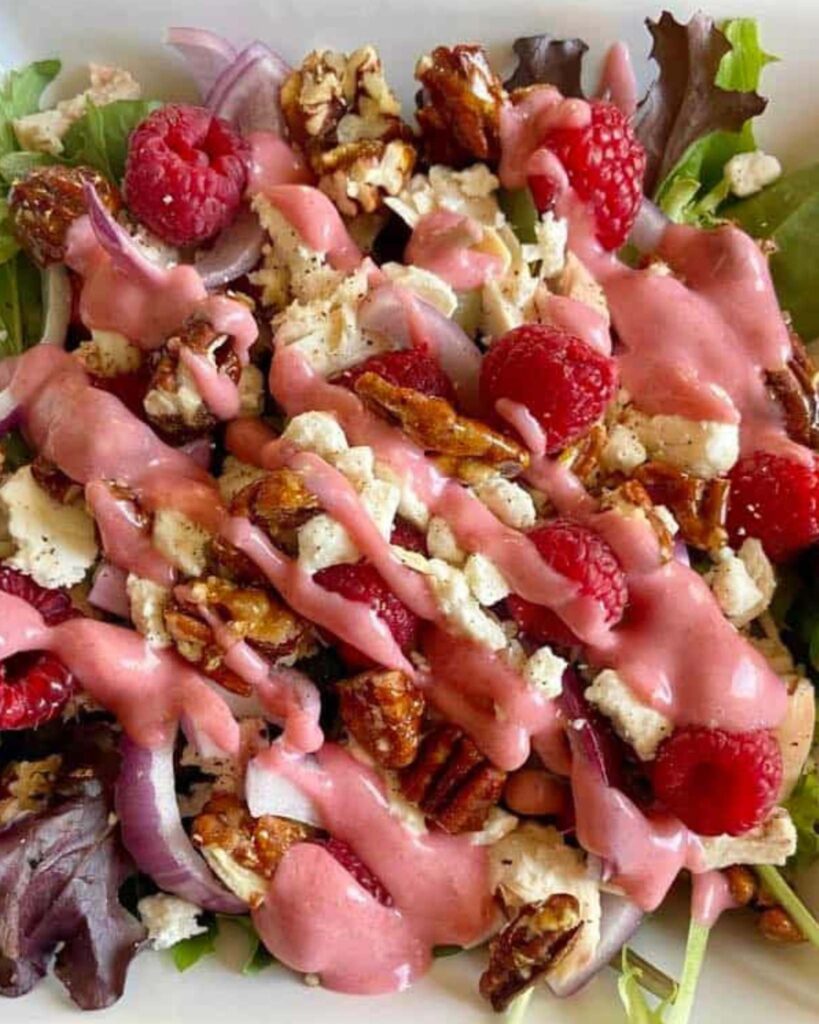 Raspberry Balsamic Pecan Chicken Salad