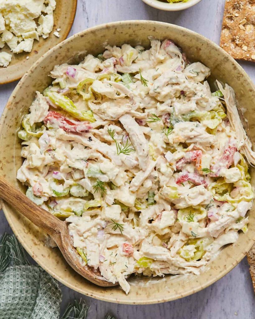 Roasted Red Pepper and Feta Chicken Salad