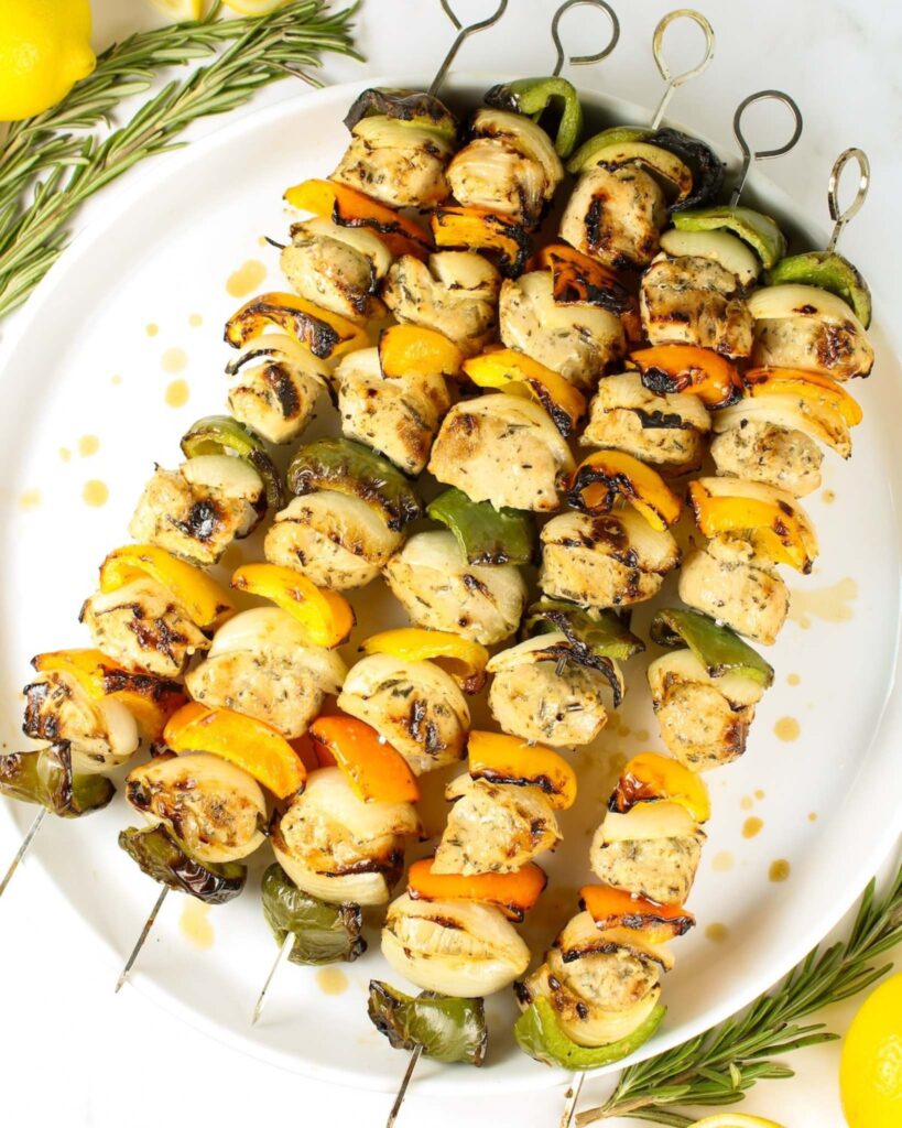 Rosemary Lemon Chicken Skewers