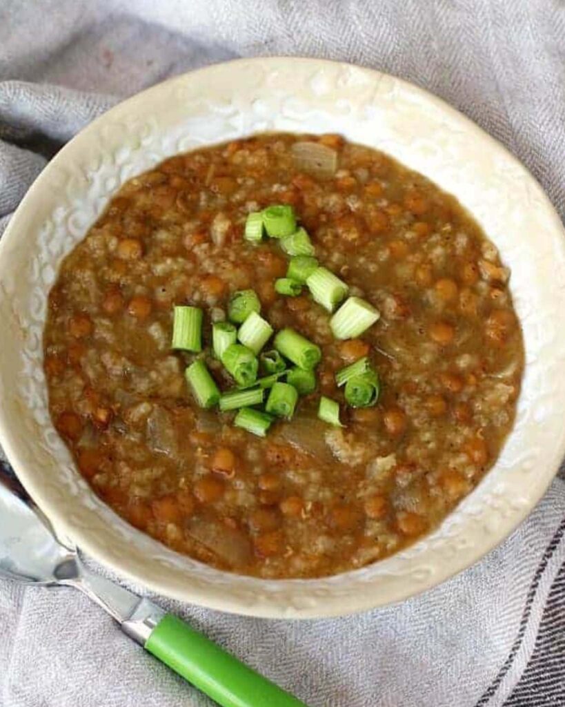 Slow Cooker Lentil and Rice Stew