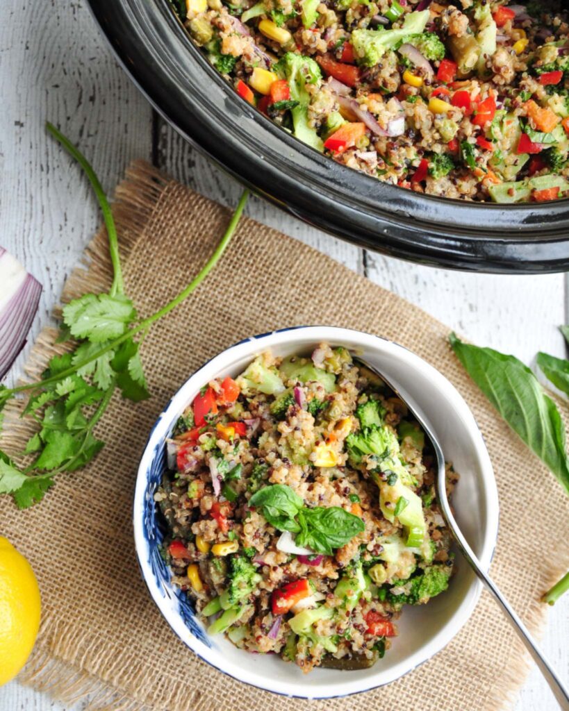 Slow Cooker Quinoa Vegetable Bowl