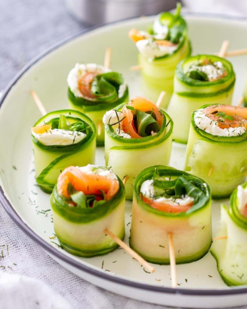 Smoked Salmon Cucumber Rolls