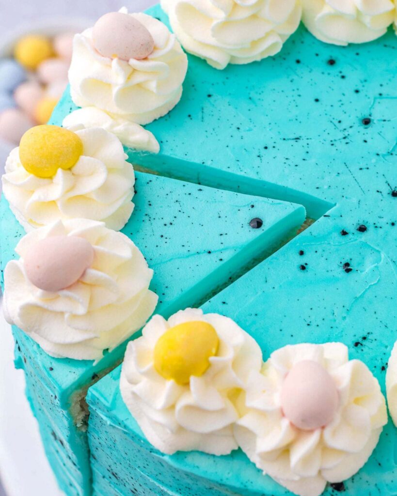 Speckled Egg Drip Cake