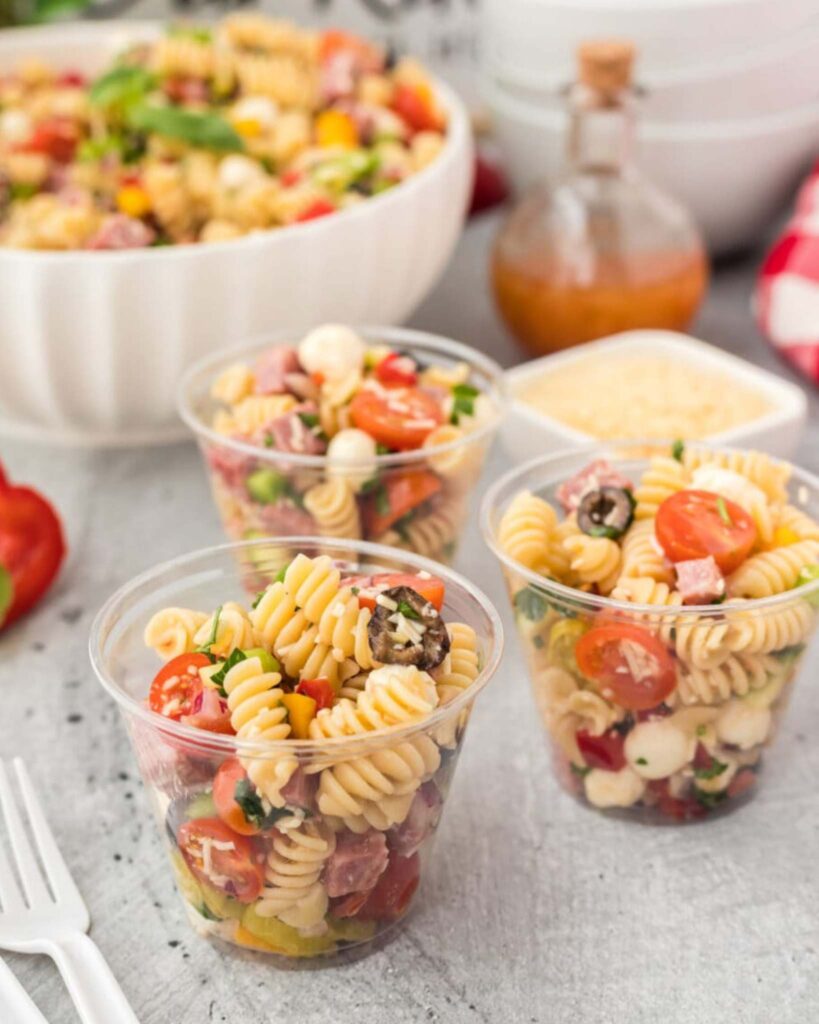 Spring Pasta Salad Cups