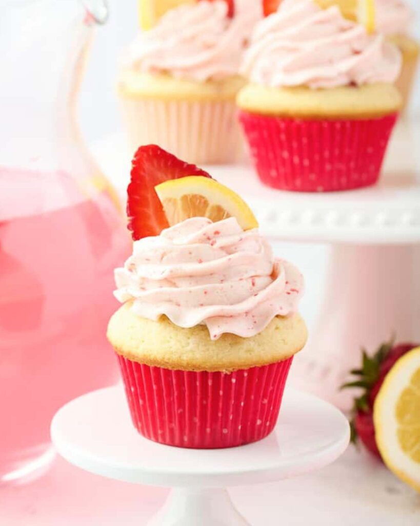 Strawberry Lemonade Cupcakes