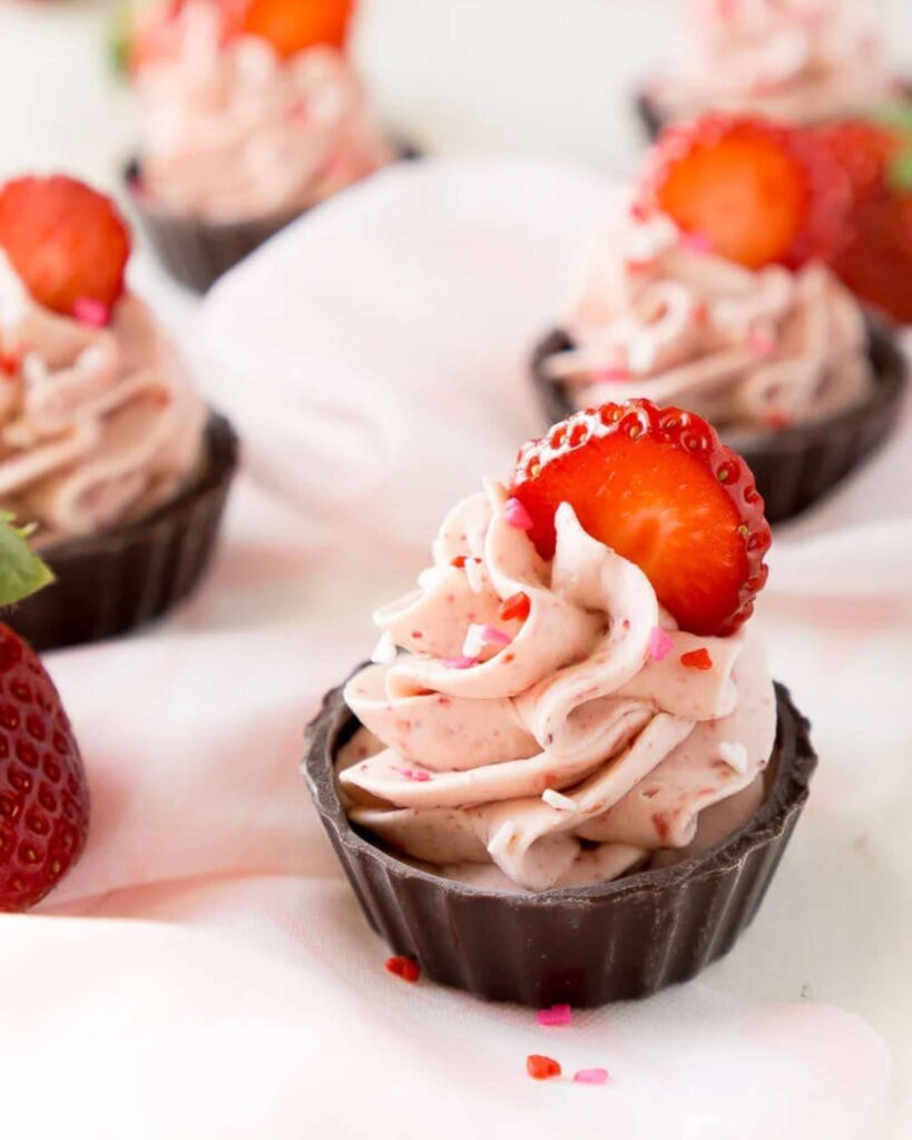 Strawberry Mousse Cups