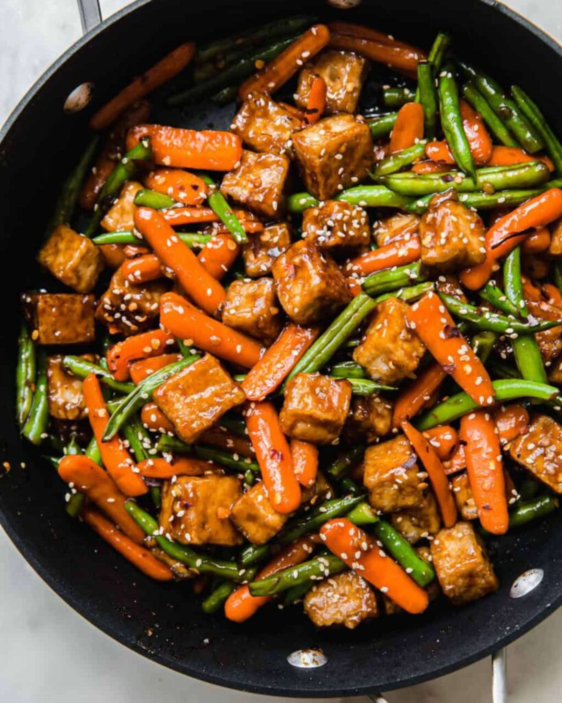 Tofu & Bok Choy with Sesame Ginger Glaze