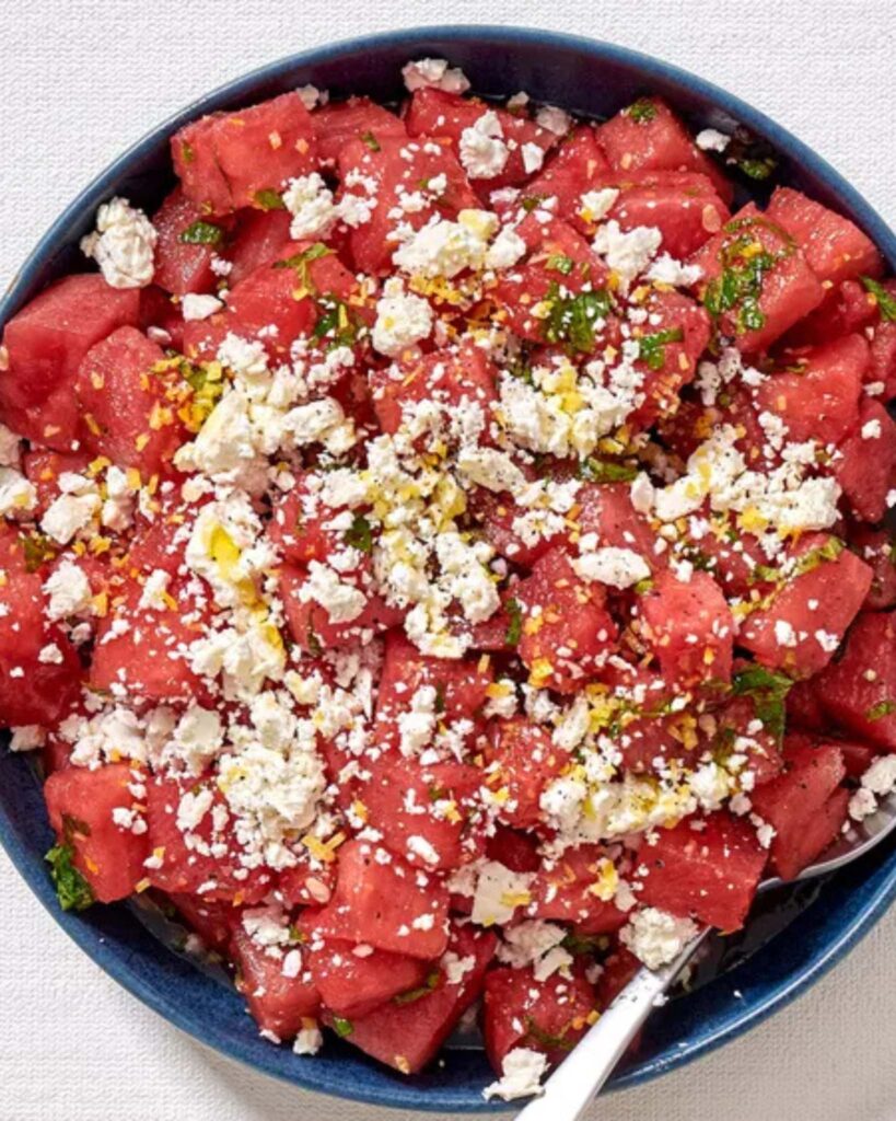 Watermelon Feta Salad with Mint