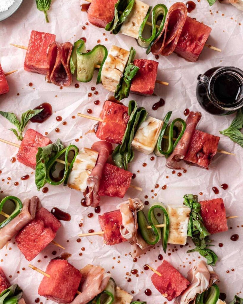 Watermelon Feta Skewers