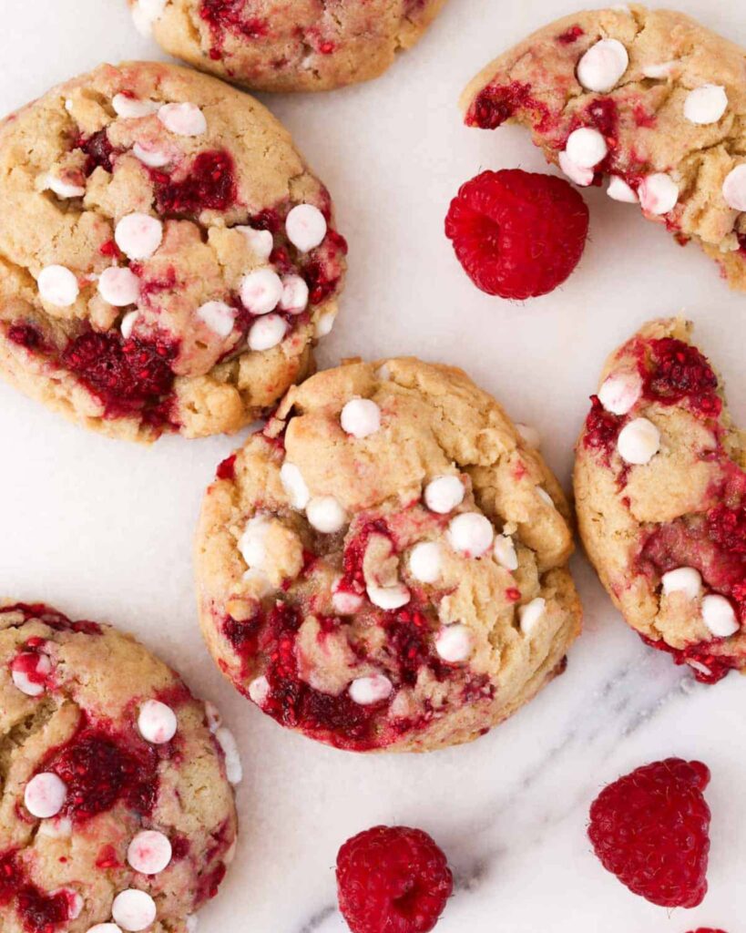 White Chocolate Raspberry Cookies