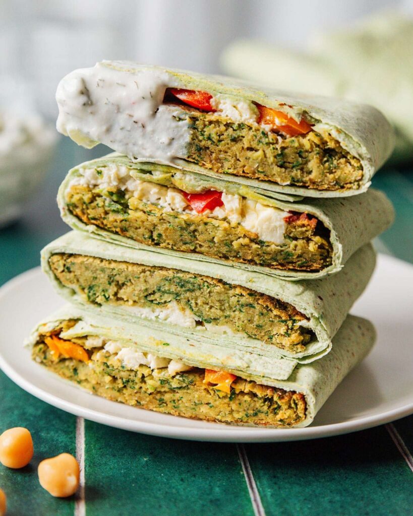Baked Falafel Wraps