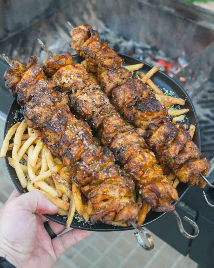 Campfire Grilled Chicken Skewers