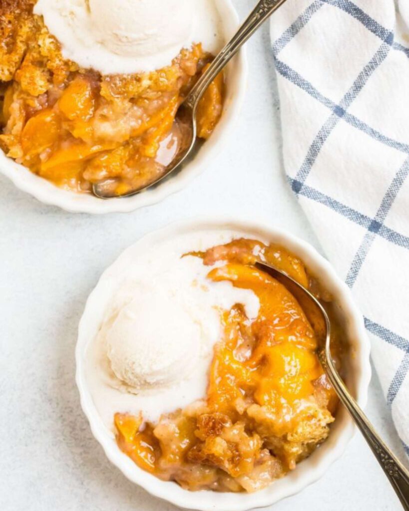 Campfire Peach Cobbler