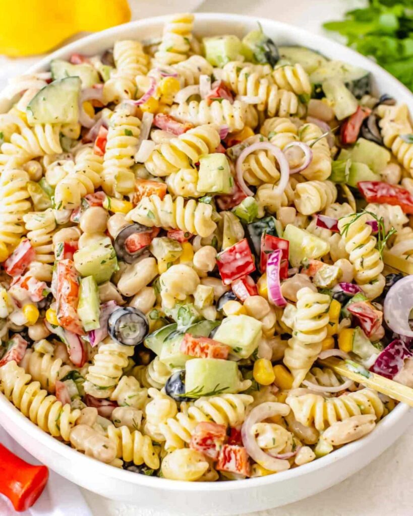 Creamy Greek Yogurt Pasta Salad