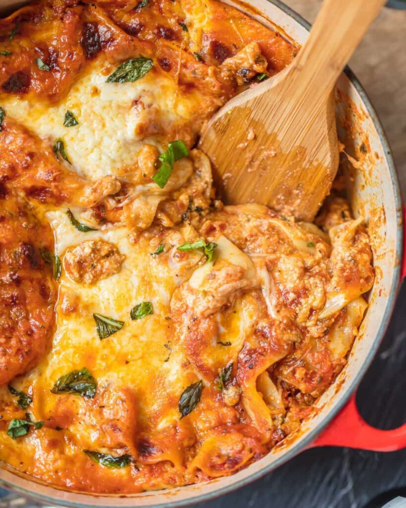 Dutch Oven Lasagna