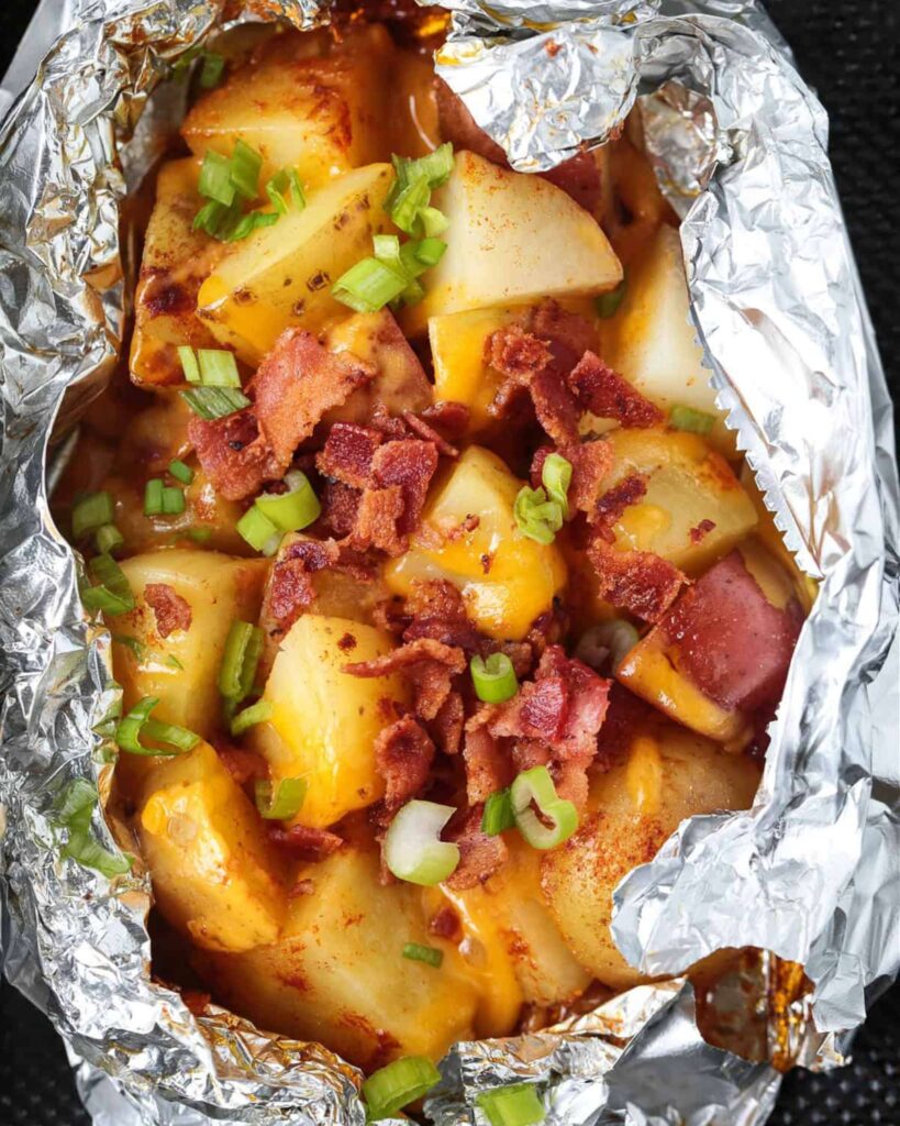 Foil Packet Potatoes with Cheese