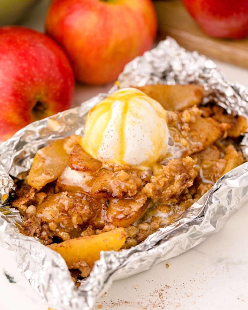 Grilled Apple Crisp Packs