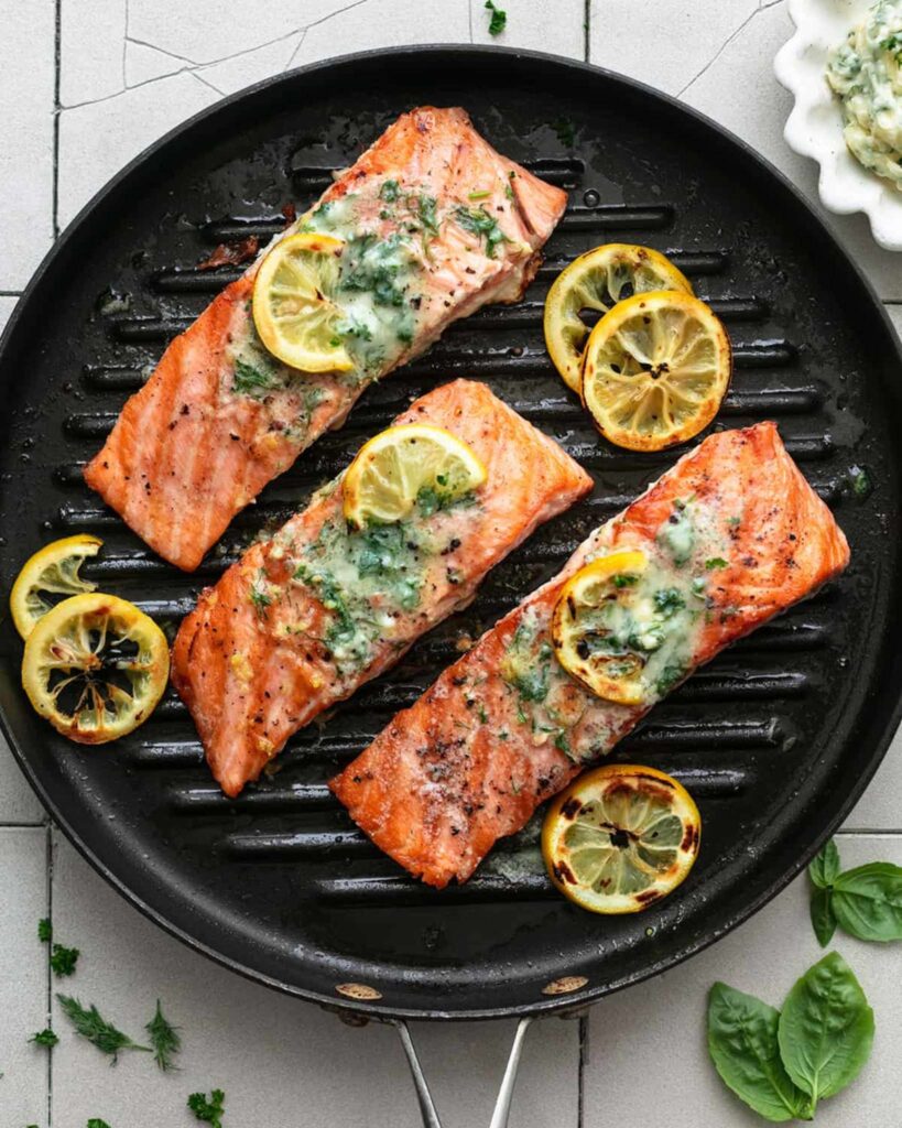 Grilled Lemon Butter Salmon