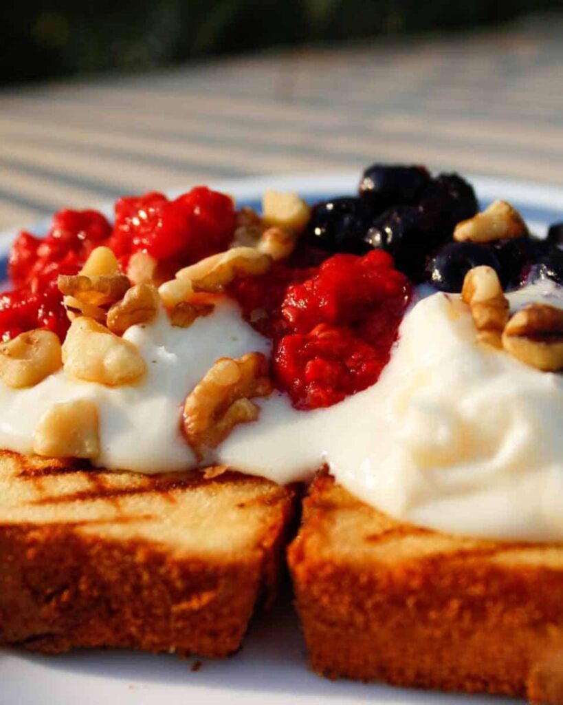 Grilled Pound Cake with Berries