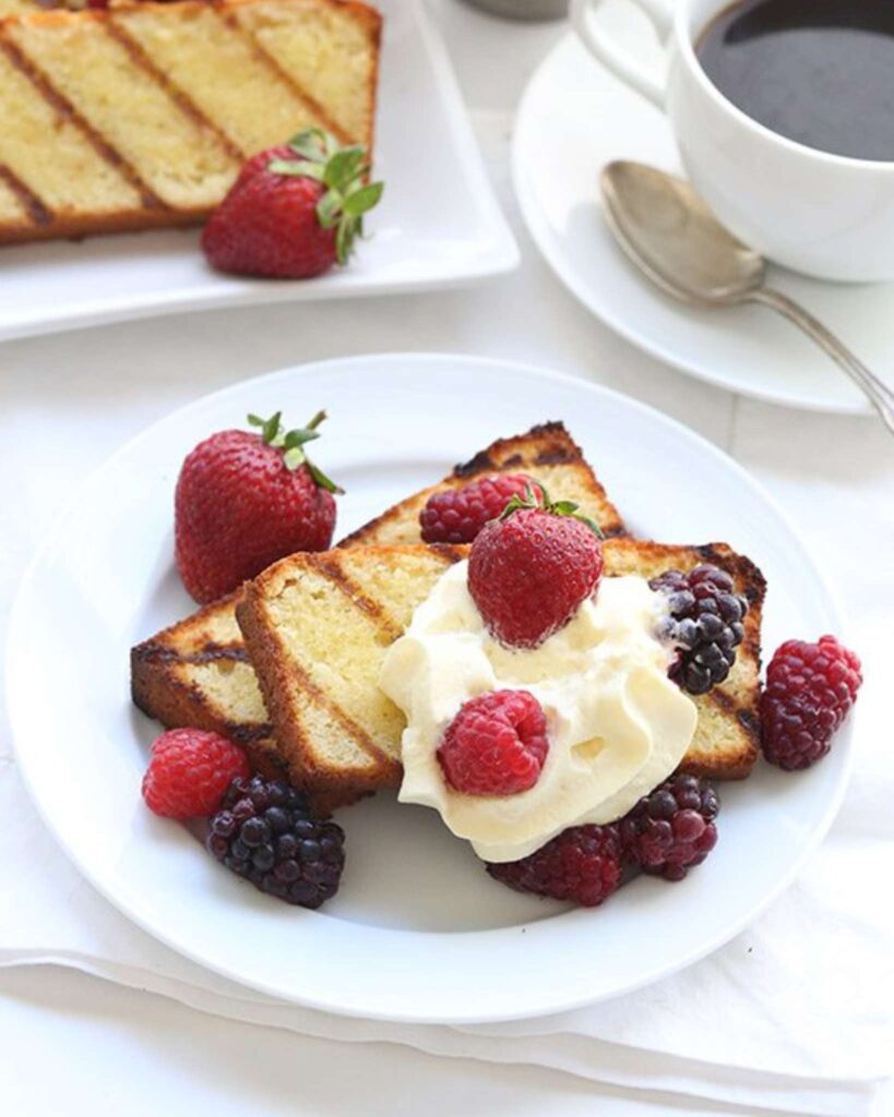 Grilled Pound Cake with Berries