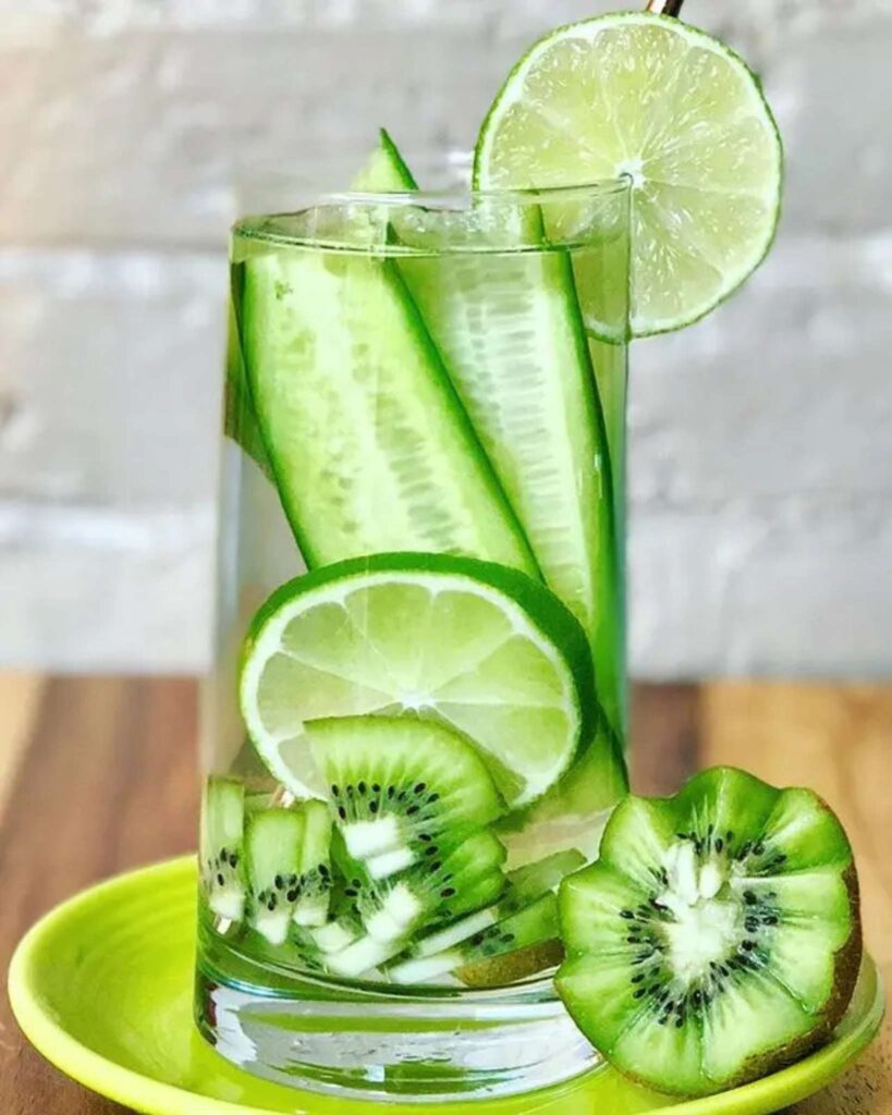 Kiwi and Cucumber Detox Water