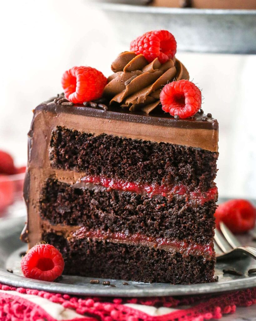 Raspberry Chocolate Layer Cake