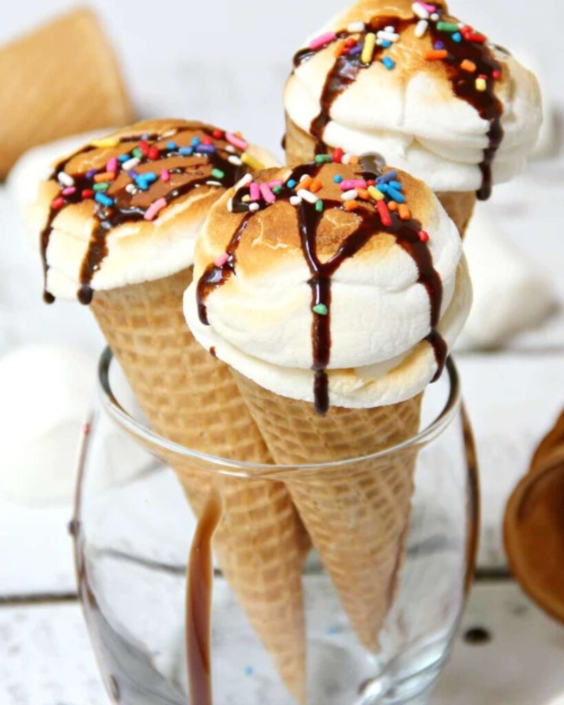 Roasted Marshmallow Cones