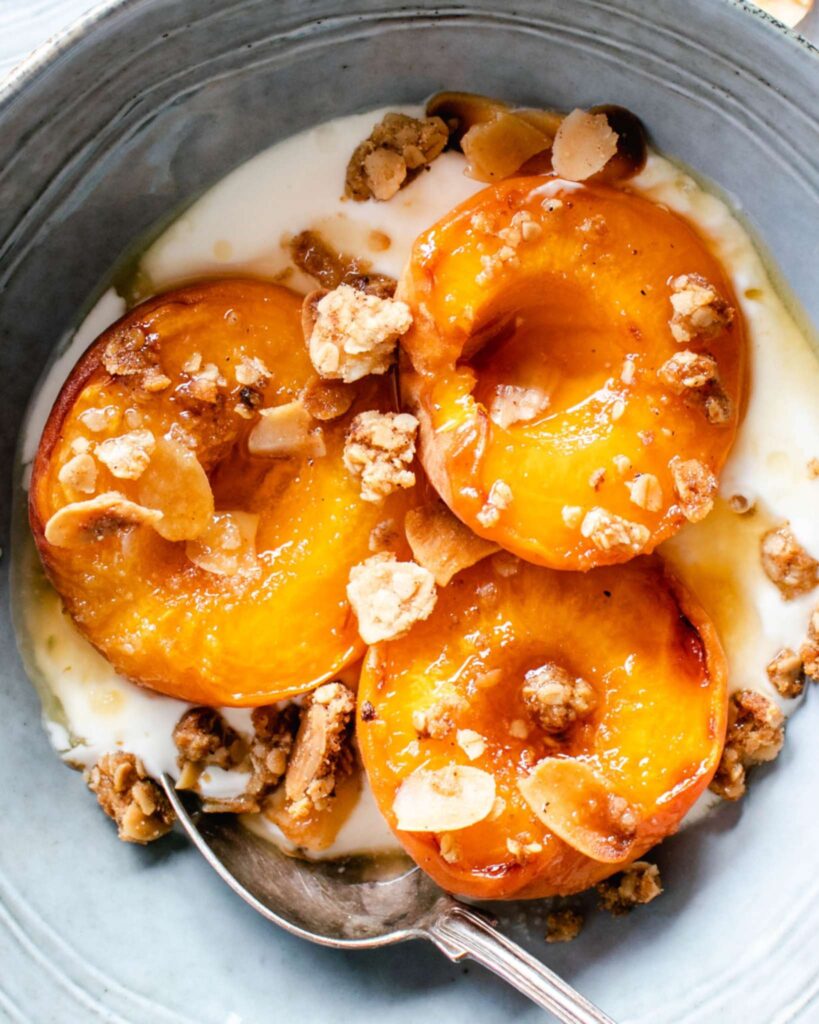 Roasted Peaches with Honey