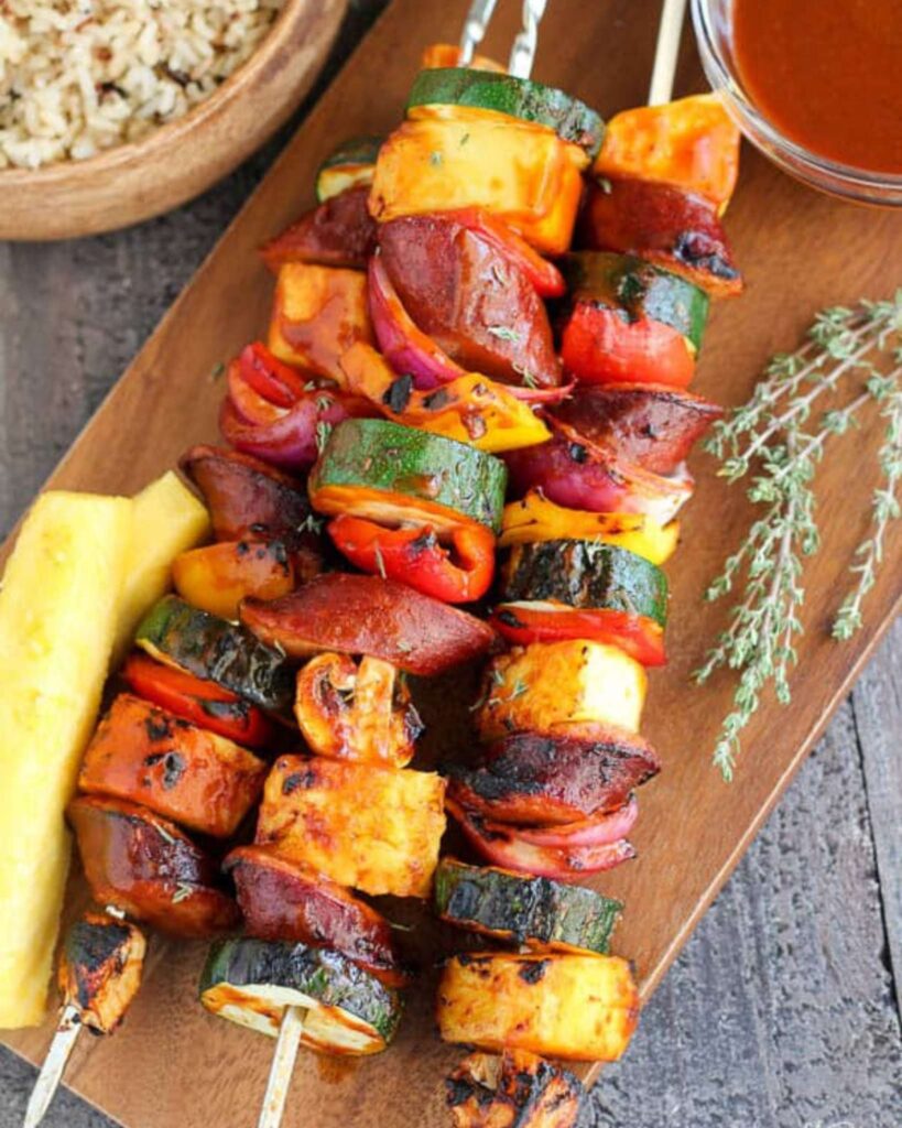 Sausage and Veggie Skewers