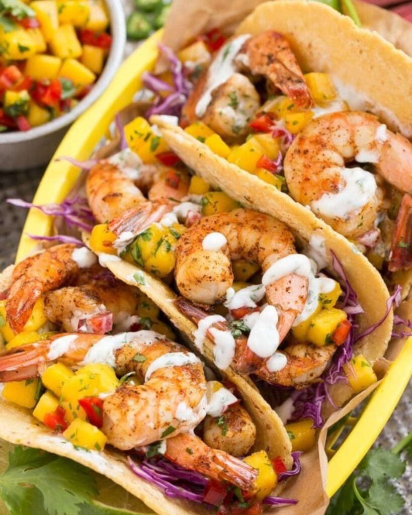 Shrimp Tacos with Mango Salsa
