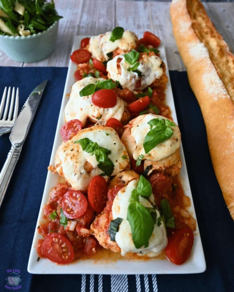 Slow Cooker Caprese Stuffed Chicken