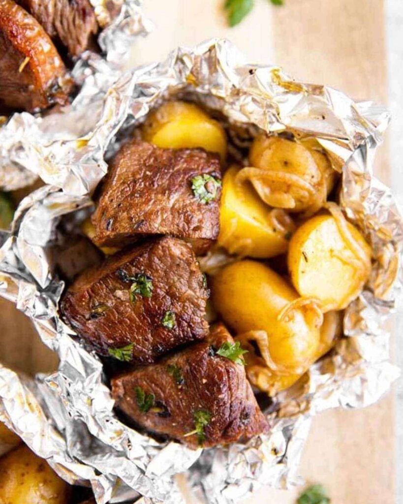 Steak and Potato Foil Packs
