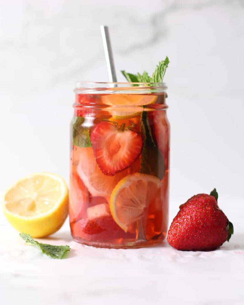 Strawberry and Lemon Detox Water