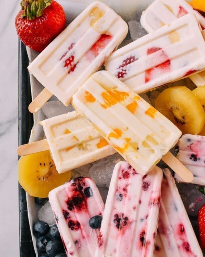 Yogurt Fruit Popsicles