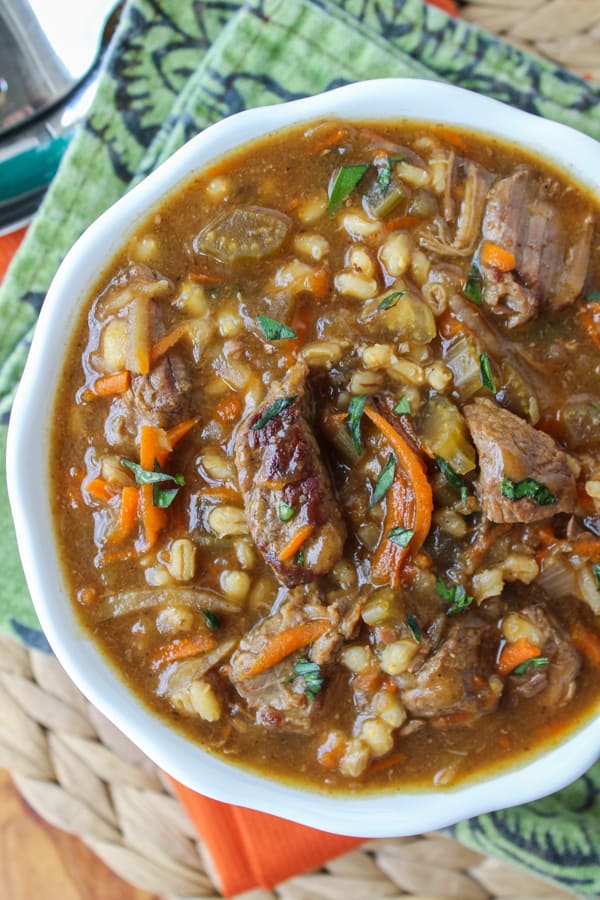 Crockpot Beef Barley Soup