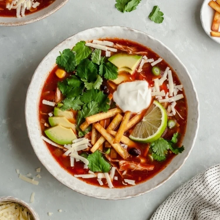 Slow Cooker Chicken Tortilla Soup
