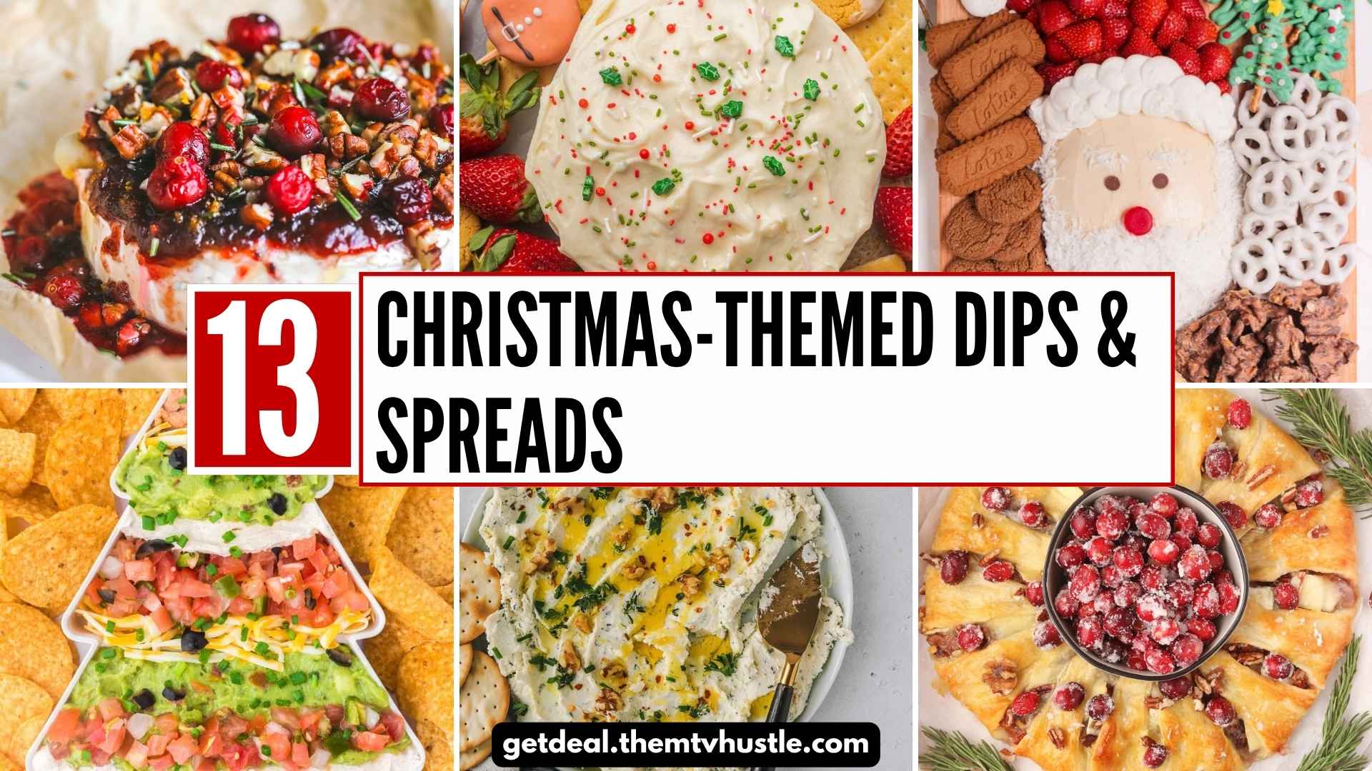 13 Festive Christmas-Themed Dips and Spreads for a Holiday Party